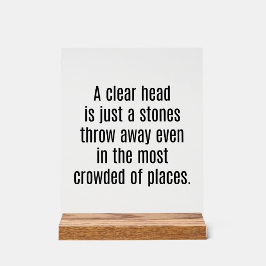 Een duidelijk hoofd acryl teken acryl bord (Voorkant)