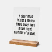 Een duidelijk hoofd acryl teken acryl bord (Hoek)