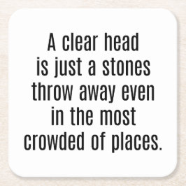 Een duidelijk Onderzetter voor hoofdpapier