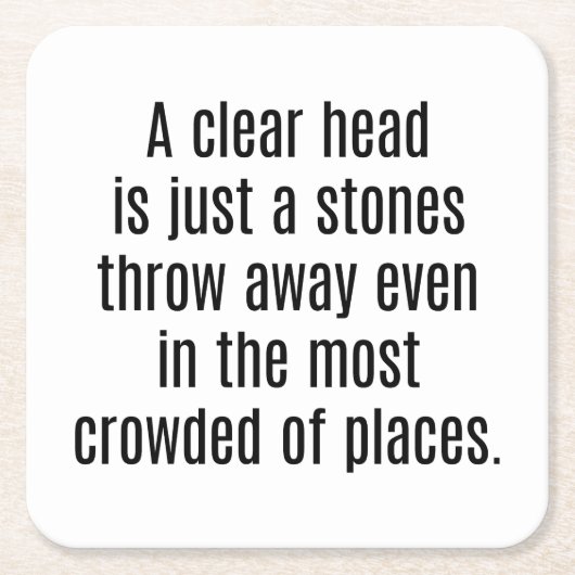 Een duidelijk Onderzetter voor hoofdpapier (Voorkant)