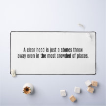 Een duidelijke hoofdbureaumat