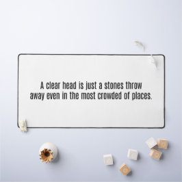 Een duidelijke hoofdbureaumat bureaumat