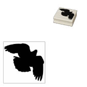 Een duif in vlucht rubberstempel (Gestempeld)