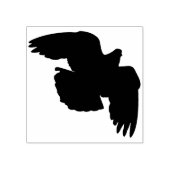 Een duif in vlucht rubberstempel (Afrduk)