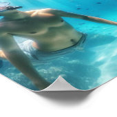 Een duiker verrast door een engel poster (Hoek)