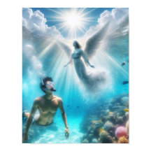 Een duiker verrast door een engel