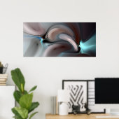 Een duim blauw poster (Thuiskantoor)