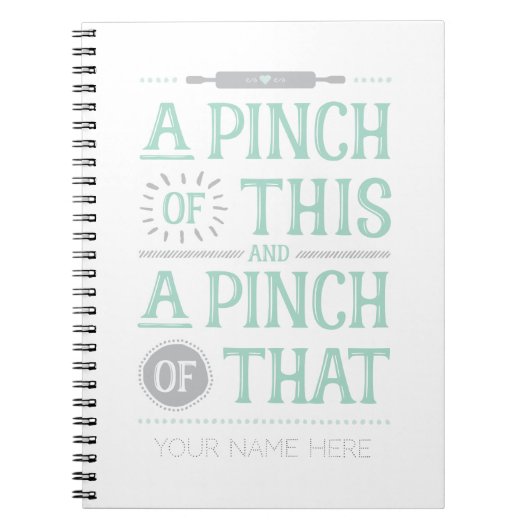 Een duim van dit recept boek notitieboek (Voorkant)