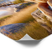 Een Duitse herder in een rustieke omgeving Poster (Hoek)