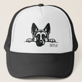 Een Duitse herdershond. personaliseren Trucker Pet