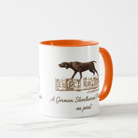 Een Duitse Shorthaired Pointer op dit punt Mok (Voorkant rechts)