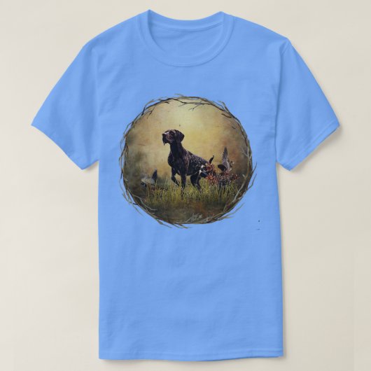 Een Duitse Shorthaired Pointer op dit punt T-shirt (Design voorkant)