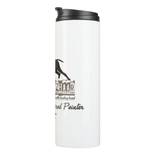 Een Duitse Shorthaired Pointer op dit punt Thermosbeker (Geroteerd rechts)