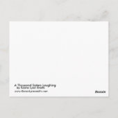 Een Duizend zussen die Briefkaart lachen (Achterkant)