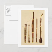 Een dulcus, een oboe, een basson, een oboe da cacc briefkaart (Voorkant / Achterkant)