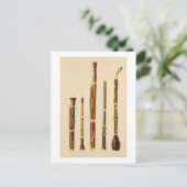 Een dulcus, een oboe, een basson, een oboe da cacc briefkaart (Staand voorkant)