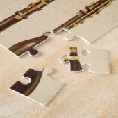 Een dulcus, een oboe, een basson, een oboe da cacc legpuzzel (Zijkant)