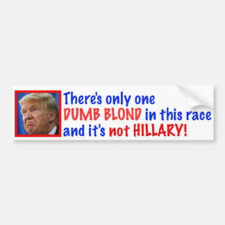 Een Dumb Blond bumpersticker. Bumpersticker