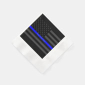 Een dunne blauwe lijn Amerikaanse vlag gemakkelijk Servetten (Hoek)