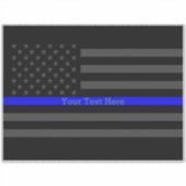 Een dunne blauwe lijn Amerikaanse vlag gepersonali Sticker (Voorkant)