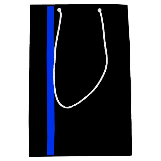 Een dunne blauwe lijn medium cadeauzakje (Voorkant)