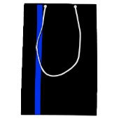Een dunne blauwe lijn medium cadeauzakje (Achterkant)