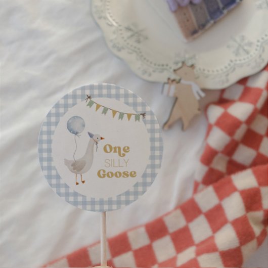 Eén Dwaas Gans Verjaardag Ronde Sticker