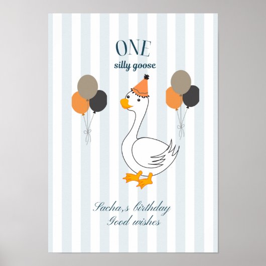 Een Dwaas Gans VerjaardagsPoster Poster (Voorkant)