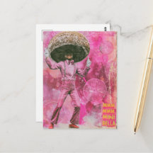 Een dwaas mmm mmm roze retro dansende paddestoel