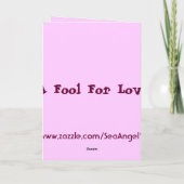 Een dwaas voor Liefde Feestdagen Kaart (Achterkant)