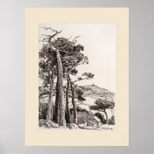Een dwaasheid Cornwall-afdruk, Eleanor M Hughes he Poster