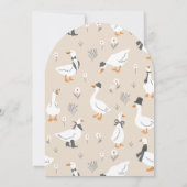 Een Dwaze Gans | 1e Verjaardagsfeest Kaart (Achterkant)