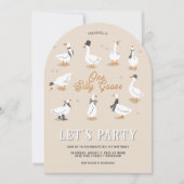 Een Dwaze Gans | 1e Verjaardagsfeest Kaart (Voorkant)
