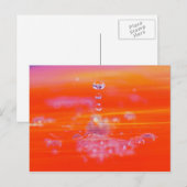 Een dynamisch water in rood water met vuur briefkaart (Voorkant / Achterkant)