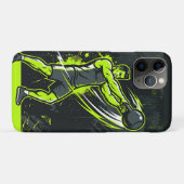 Een dynamische neon groene lijntekening illustrati Case-Mate iPhone case (Achterkant (horizontaal))