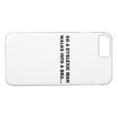 Een dyslectisch Man loopt in een Bra Case-Mate iPhone Case (Achterkant (Horizontaal))