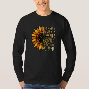 Een dyslexie-leraar Silver Ribbon-bewustzijn worde T-shirt