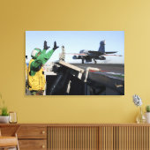 Een EA-6B-draagschroef uit de cockpit Canvas Afdruk (Insitu (Woonkamer))