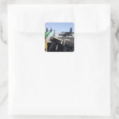 Een EA-6B-draagschroef uit de cockpit Vierkante Sticker (Tas)