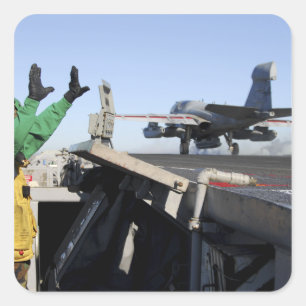 Een EA-6B-draagschroef uit de cockpit Vierkante Sticker