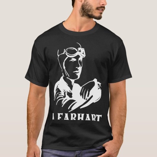 Een Earhart Flight Pioneer Transatlantic Flight Mi T-shirt (Voorkant)