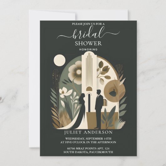 Een echt boeiend 70s 80s Courthouse Vrijgezellenfe Kaart (Voorkant)