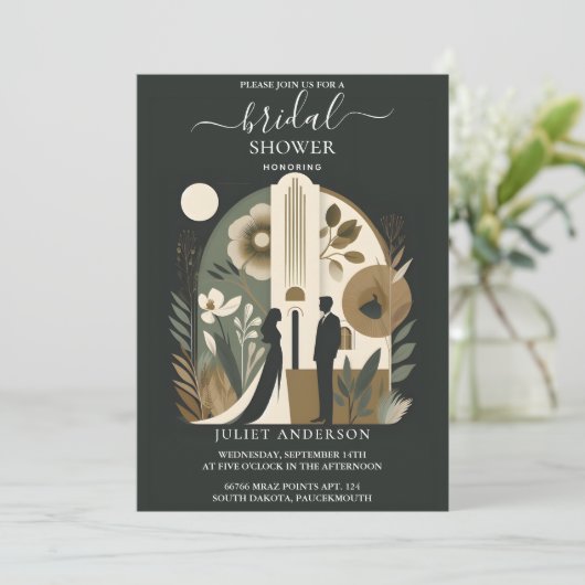 Een echt boeiend 70s 80s Courthouse Vrijgezellenfe Kaart (Staand voorkant)