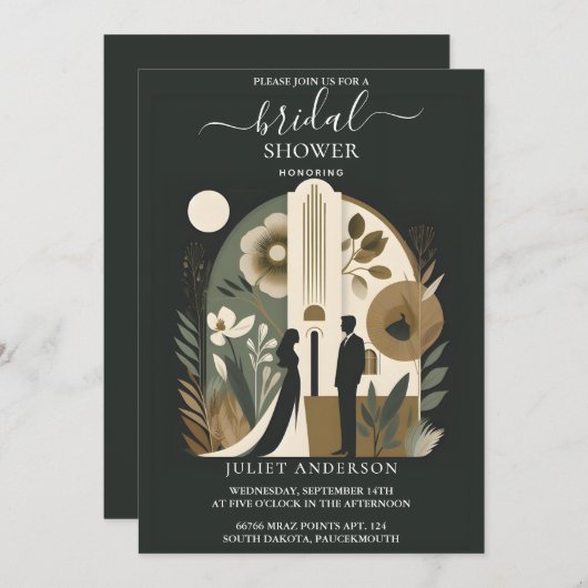 Een echt boeiend 70s 80s Courthouse Vrijgezellenfe Kaart (Voorkant / Achterkant)