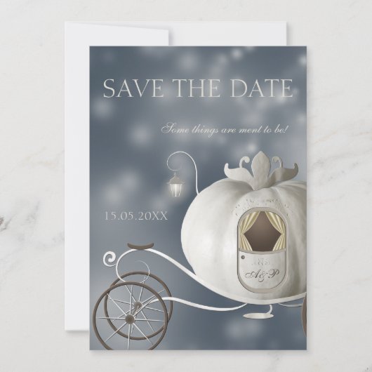 Een echt feilloos tale bruiloft bespaart de datum save the date (Voorkant)