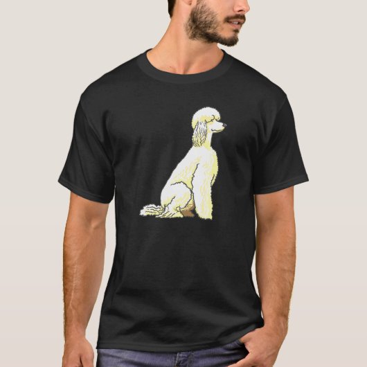 Een echt fluffy witte poedel t-shirt (Voorkant)