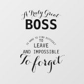 Een echt geweldig cadeaubord voor Boss Boss-bedank Raamsticker (Vel)