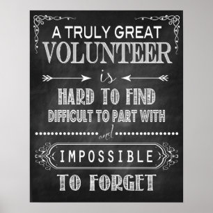Een echt geweldig Poster voor vrijwilligers