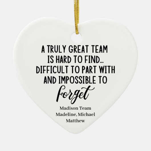 Een echt geweldig team is moeilijk te vinden.. keramisch ornament (Voorkant)