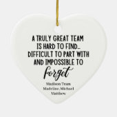 Een echt geweldig team is moeilijk te vinden.. keramisch ornament (Achterkant)